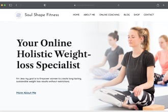 design wix shopify kajabi mailchimp squarespace wordpress website landing page