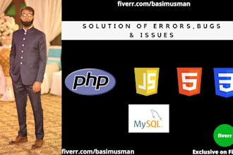 fix error,bugs and issues of php,mysql and HTML