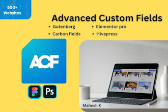 do PSD, figma to wordpress, acf and elementor