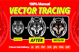 convert logo to vector, recreate png to svg or manual vector tracing