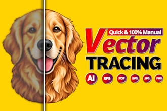 vectorize image, do logo vector redraw and convert png to svg