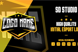 design gaming esports logo with name initials