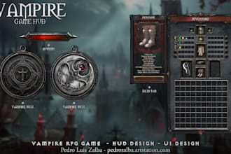 design realistic diablo style UI elements for your rpg game