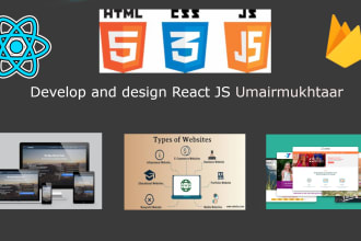 do frontend web development in reactjs and javascript