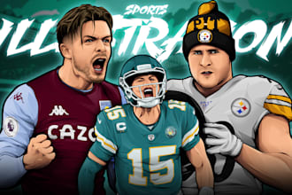 draw sports illustration in my style
