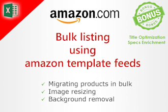 bulk create amazon product listing with optimization