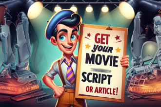 write your movie or drama script or article