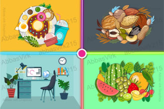 create custom flat vector illustration