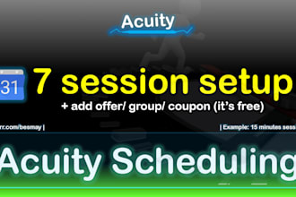 setup booking events in acuity with integration