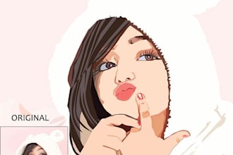 draw your illustration, drawing, line art, or face portrait