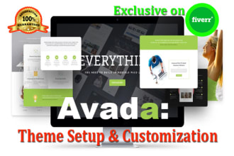 setup and customize your avada wordpress theme