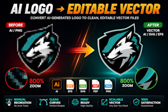 convert ai generated logo into editable vector ai svg eps