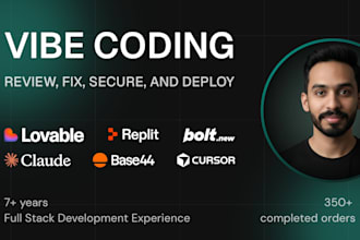 be your vibe coding developer to fix vibe code bugs in web application