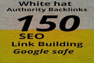 create 150 pr9 quality high da backlinks SEO link building, authority links