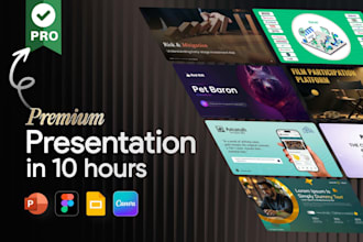 design powerpoint, figma canva presentation in 10 hours