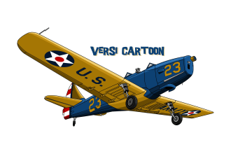 draw aircraft, airplane, helicopter into a vector cartoon