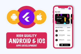 mobile app development for android and ios using flutter