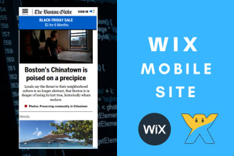 fix, design or redesign a wix website or mobile site