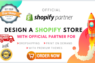 design shopify store for drop shipping or print on demand
