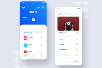 design uiux mobile app landing page and web pages