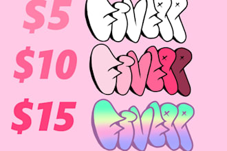 design vibrant text in my unique style