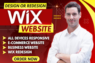 create professional wix website redesign design wix website, landing page design