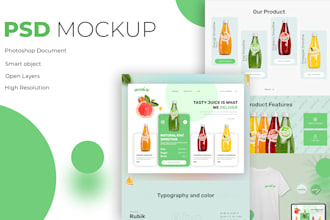 design your creative website layout editable in PSD