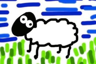 draw a simplistic custom sheep based on your wishes