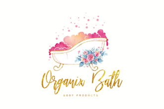 design beautiful watercolor logo