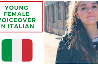 record a professional young female voiceover in italian