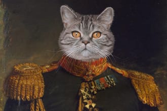 create a customized  renaissance historical pet portraits