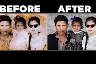 do vintage image repair and product photo retouching
