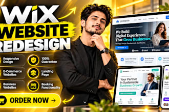 do wix website redesign, wix website design, redesign wix website, wix website