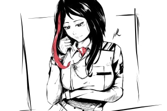 draw every crazy thing inblack and white anime manga style