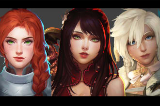 create high quality digital drawing for your character