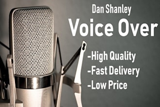 provide professional voice over with quick delivery