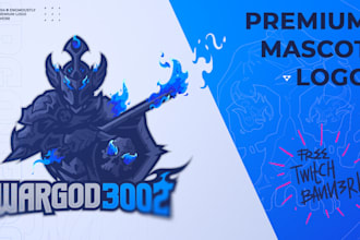 create a premium logo for your stream and esports team