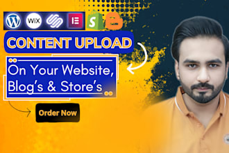 upload content on your website wordpress, shopify, woocommerce