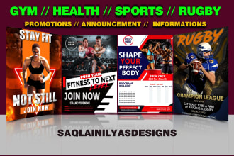 creat sports flyer, gym flyer, and fitness flyer poster