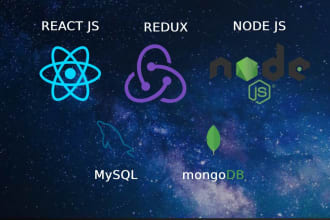 develop react web application with node or nextjs