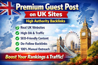 premium guest post on UK sites with high authority backlinks