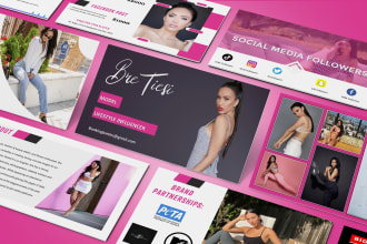 design brand influencer press kit, media kit, epk, one sheet