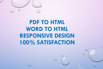 convert word to html,psd to html, pdf to HTML, figma to html