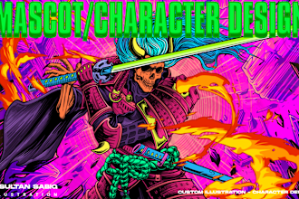 do custom character and illustration for your t shirt design