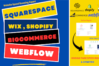 do speed up wix shopify squarespace bigcommerce webflow within 24 hours