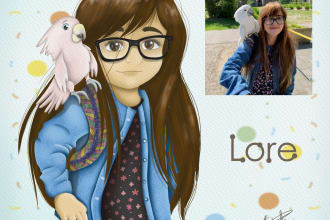 paint your portrait in a unique cartoon