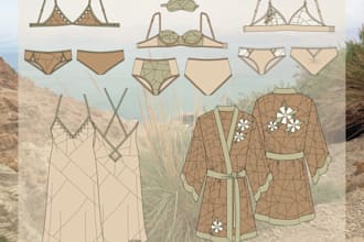 create fashion sketches, line sheets and presentation