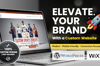 build a stunning wix or wordpress website