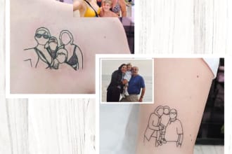 design a minimalist portrait and you can get it tattooed