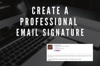 design HTML email signature for your email